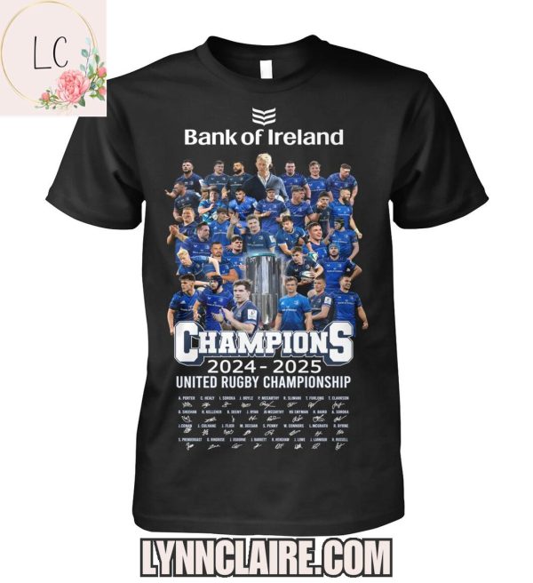 Limited Edition Bank Of Ireland Leinster Rugby 2024-2025 United Rugby Championship 2D T-Shirt