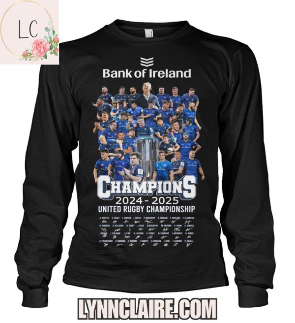 Limited Edition Bank Of Ireland Leinster Rugby 2024-2025 United Rugby Championship 2D T-Shirt