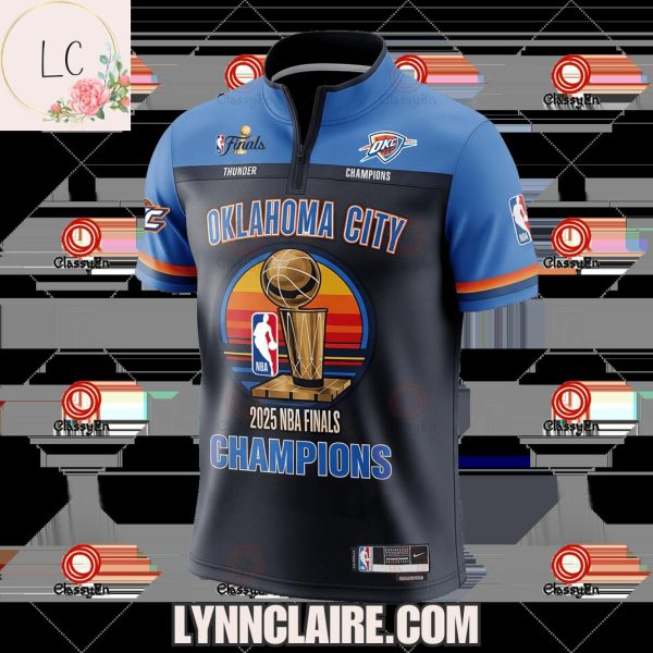 Limited Edition Bringing The Oklahoma City Thunder 2025 NBA Finals Champions Short Sleeves Quarter Zip Jersey