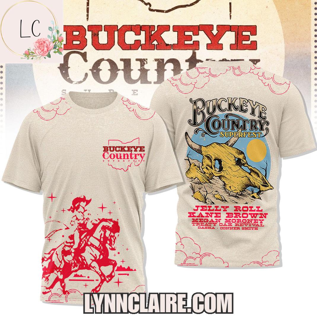 Limited Edition Buckeye Country Superfest 2025 3D T-Shirt Limited Edition Buckeye Country Superfest 2025 3D T-Shirt