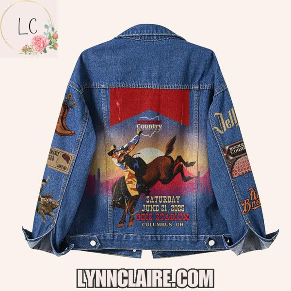 Limited Edition Buckeye Country Superfest 2025 Ohio Stadium Denim Jacket