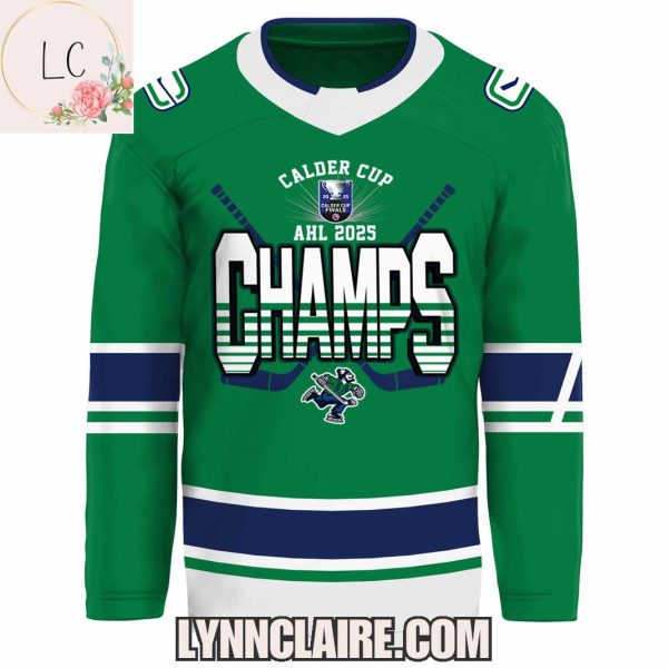 Limited Edition Calder Cup AHL 2025 Champs Abbotsford Canucks Hockey Jersey