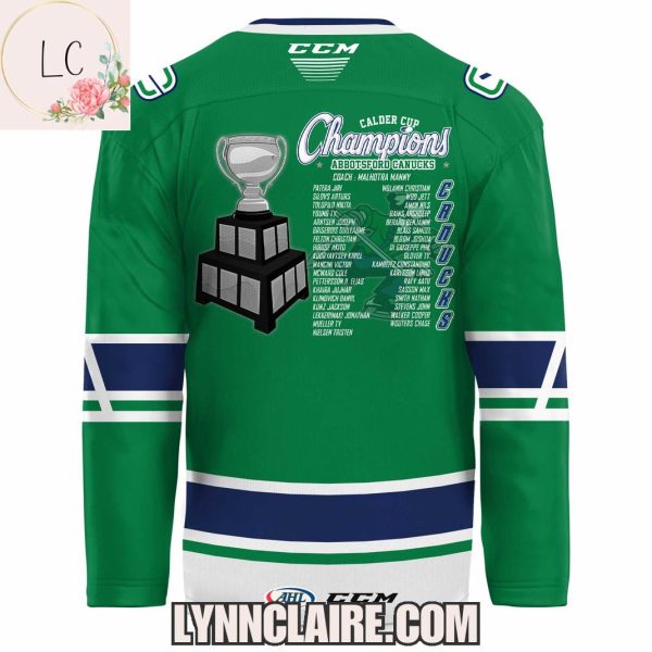 Limited Edition Calder Cup AHL 2025 Champs Abbotsford Canucks Hockey Jersey