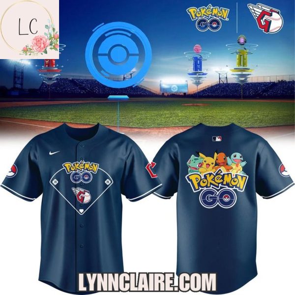 Limited Edition Cleveland Guardians x Pokemon Go 2025 Baseball Jersey