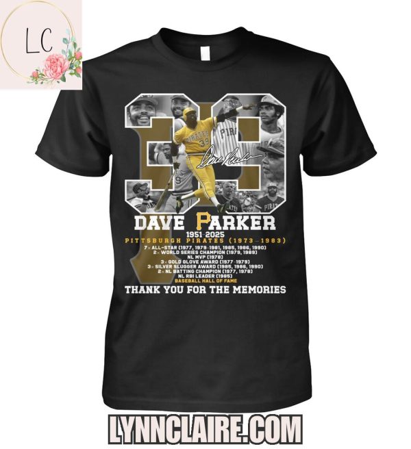 Limited Edition Dave Parker x Pittsburgh Pirates Thank You For The Memories 2D T-Shirt