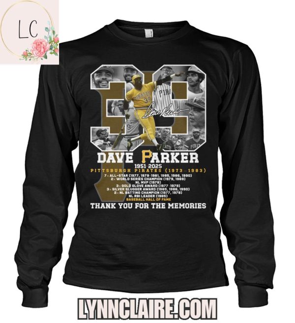 Limited Edition Dave Parker x Pittsburgh Pirates Thank You For The Memories 2D T-Shirt
