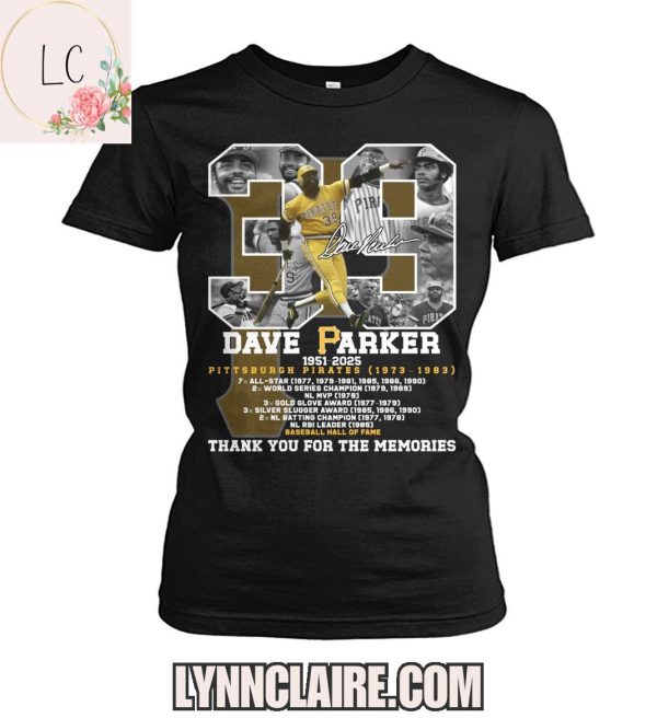 Limited Edition Dave Parker x Pittsburgh Pirates Thank You For The Memories 2D T-Shirt