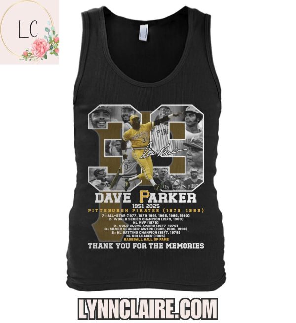 Limited Edition Dave Parker x Pittsburgh Pirates Thank You For The Memories 2D T-Shirt