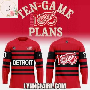 Limited Edition Detroit Red Wings Ten-Game Plans 2025 Hockey Jersey