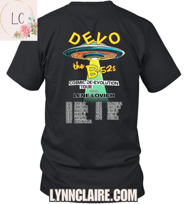 Limited Edition Devo & The B-52’s Cosmic De-Evolution Tour 2025 2D T-Shirt