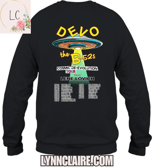 Limited Edition Devo & The B-52’s Cosmic De-Evolution Tour 2025 2D T-Shirt