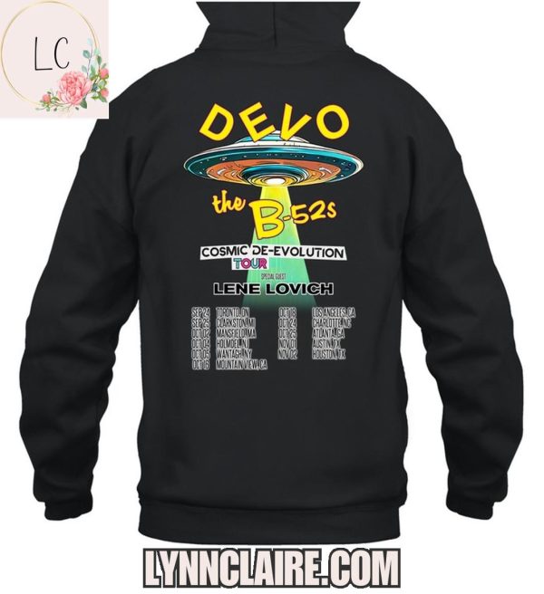 Limited Edition Devo & The B-52’s Cosmic De-Evolution Tour 2025 2D T-Shirt