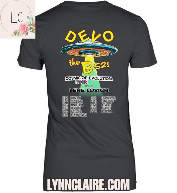 Limited Edition Devo & The B-52’s Cosmic De-Evolution Tour 2025 2D T-Shirt
