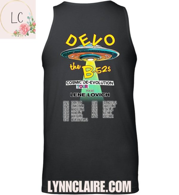 Limited Edition Devo & The B-52’s Cosmic De-Evolution Tour 2025 2D T-Shirt