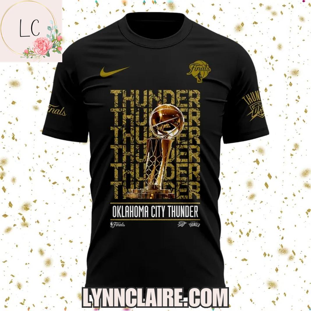 Limited Edition Finals Champions X2 Oklahoma City Thunder 3D T-Shirt - Black Limited Edition Finals Champions X2 Oklahoma City Thunder 3D T-Shirt - Black