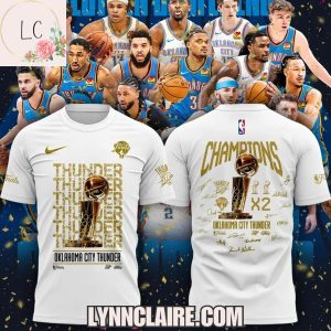 Limited Edition Finals Champions X2 Oklahoma City Thunder 3D T-Shirt – White