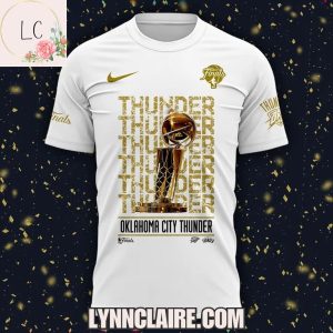Limited Edition Finals Champions X2 Oklahoma City Thunder 3D T-Shirt – White