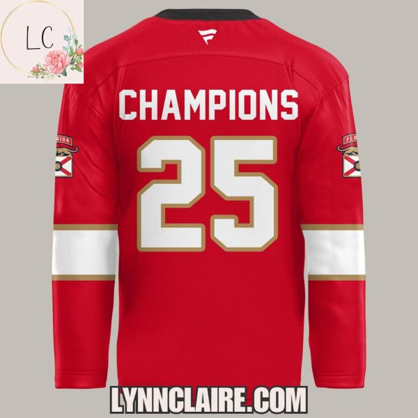 Limited Edition Florida Panthers Stanley Cup Champions 2025 Custom Name Hockey Jersey