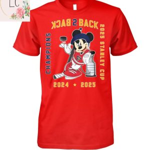 Limited Edition Florida Panthers x Mickey Back 2 Back 2025 Stanley Cup Champions 2D T-Shirt