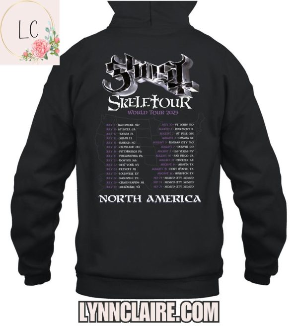 Limited Edition Ghost Skeletour World Tour 2025 North America 2D T-Shirt