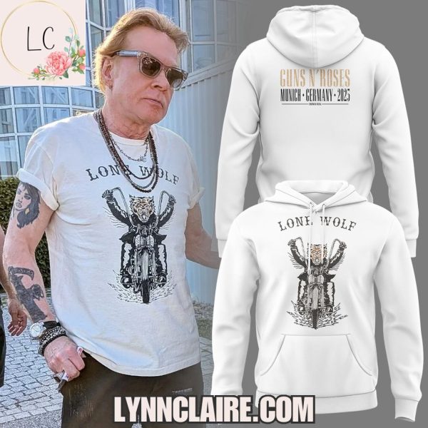 Limited Edition Guns N’ Roses Munich Germany 2025 Lone Wolf Hoodie