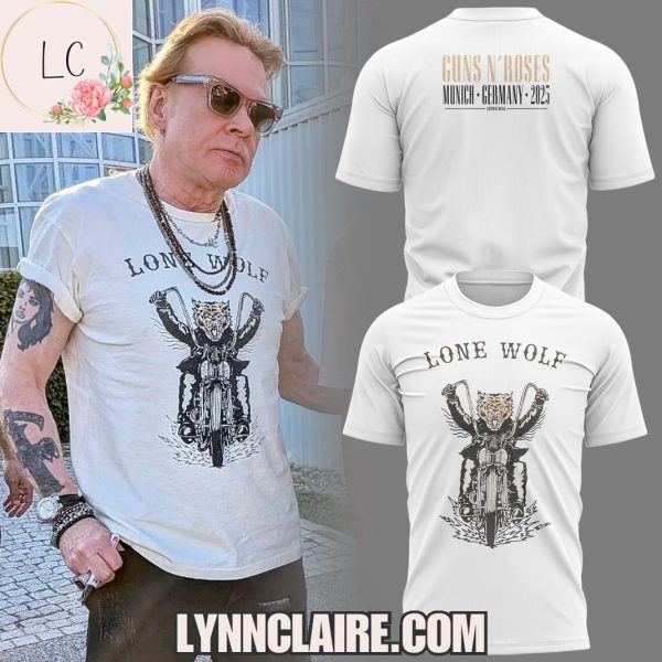 Limited Edition Guns N’ Roses Munich Germany 2025 Lone Wolf Hoodie