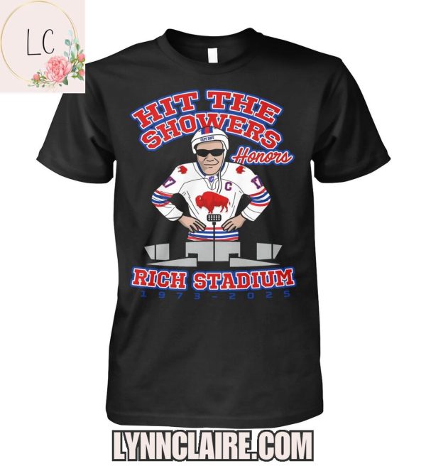Limited Edition Hit The Showers Buffalo Bills Honors Rich Stadium 1973-2025 2D T-Shirt