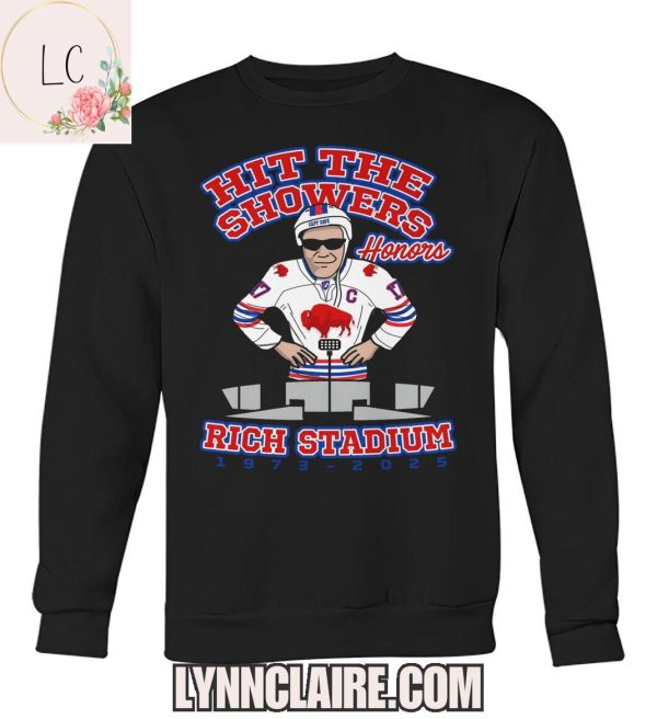 Limited Edition Hit The Showers Buffalo Bills Honors Rich Stadium 1973-2025 2D T-Shirt