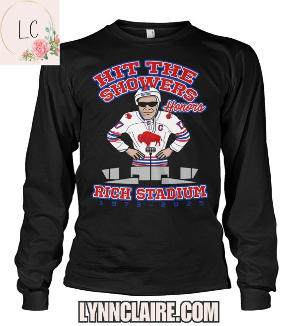 Limited Edition Hit The Showers Buffalo Bills Honors Rich Stadium 1973-2025 2D T-Shirt