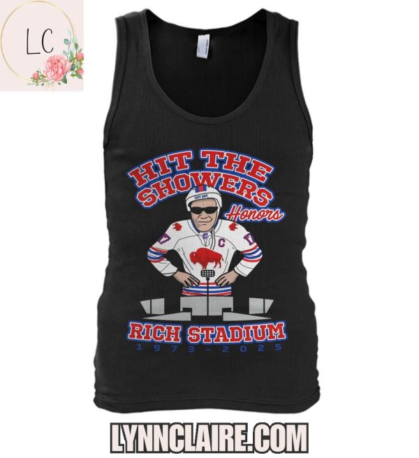 Limited Edition Hit The Showers Buffalo Bills Honors Rich Stadium 1973-2025 2D T-Shirt