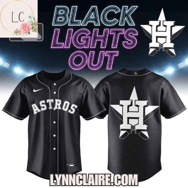 Limited Edition Houston Astros x Black Lights Out 2025 Baseball Jersey