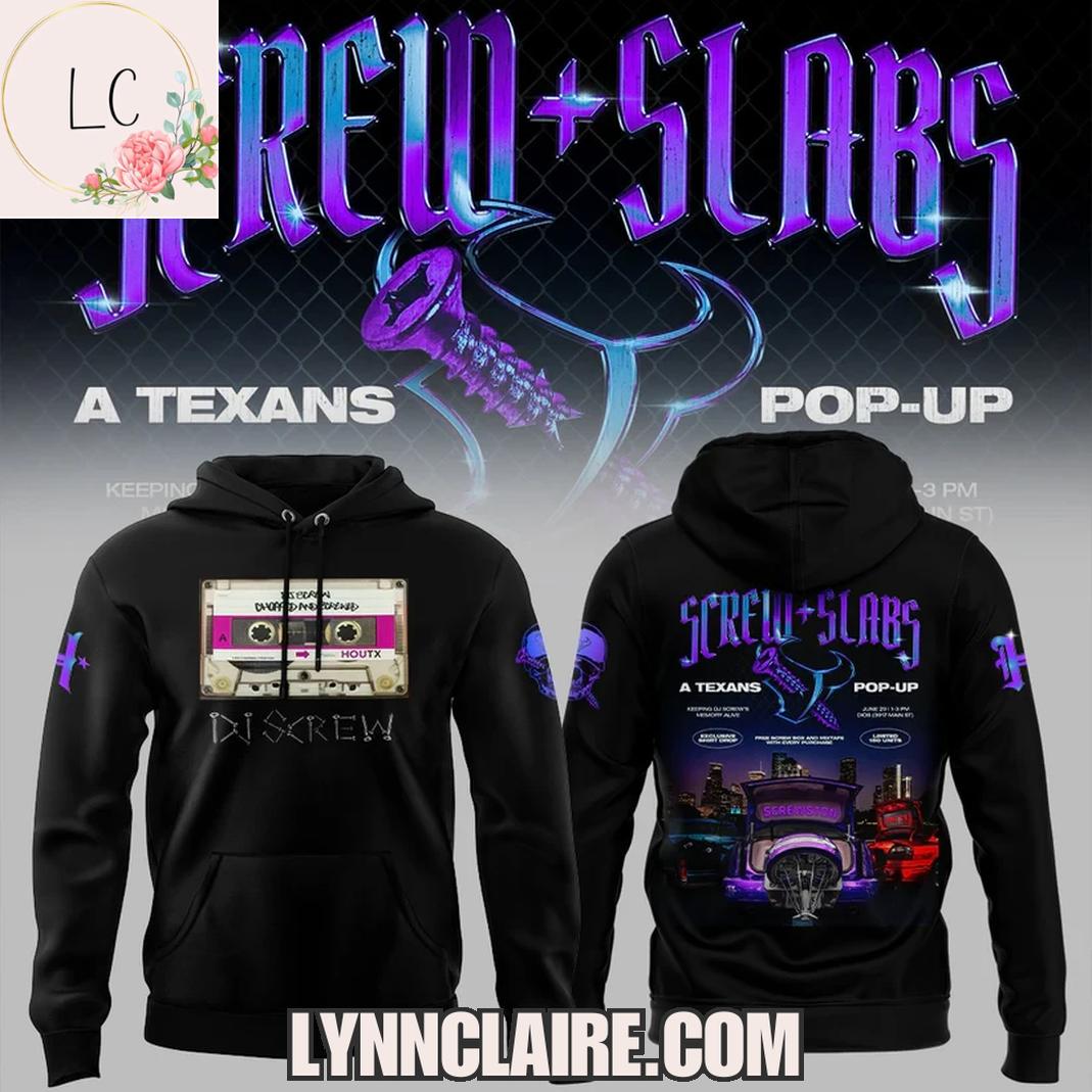 Limited Edition Houston Texans Screw + Slabs 2025 3D T-Shirt Limited Edition Houston Texans Screw + Slabs 2025 3D T-Shirt