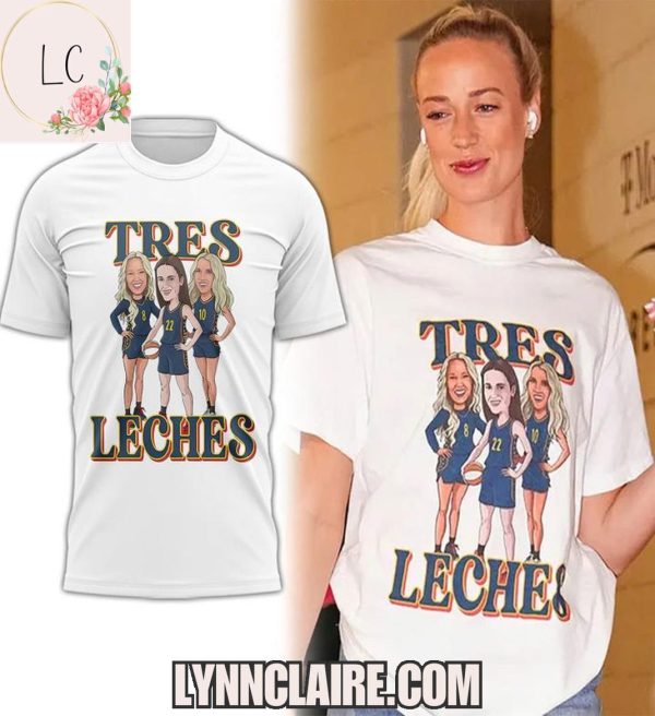 Limited Edition Indiana Fever x Tres Leches Caitlin Clark, Lexie Hull, Sophie Cunningham 2D T-Shirt
