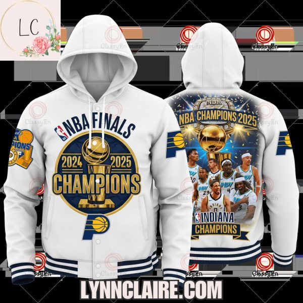 Limited Edition Indiana Pacers Finals 2024-2025 Champions Hooded Varsity-Style Jacket