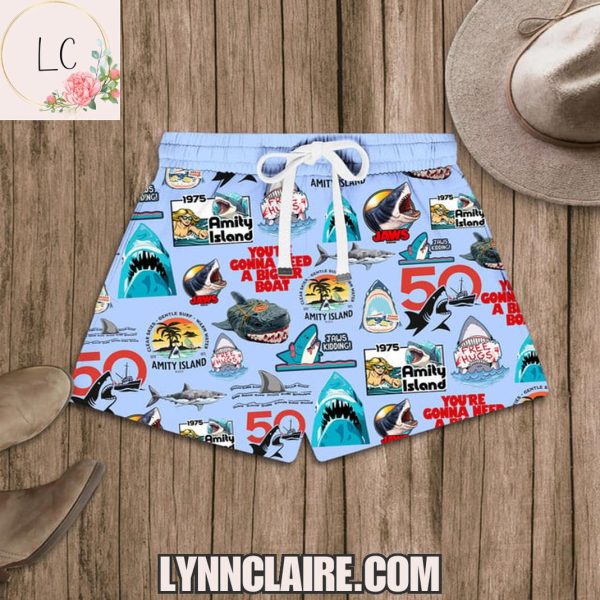 Limited Edition Jaws Family Island 50th 1975-2025 Fleece Pajamas Set