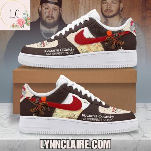 Limited Edition Jelly Roll x Kane Brown Buckeye Country Superfest 2025 AF1 Shoes