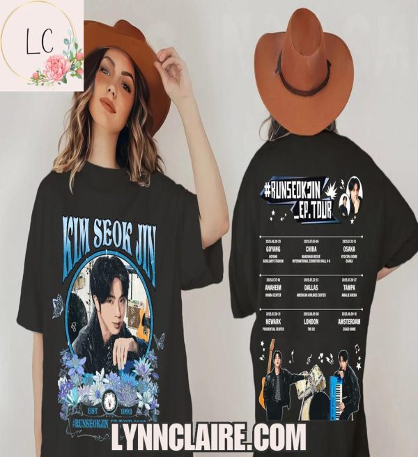 Limited Edition Kim Seok-jin EST 1992 RunSeokjin Ep Tour 2025 2D T-Shirt
