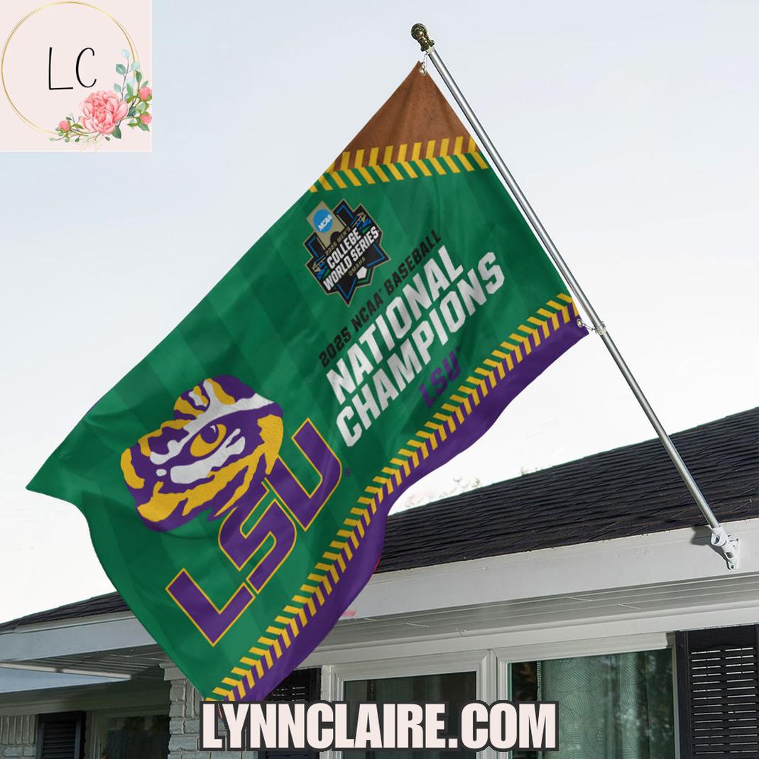 Limited Edition LSU Tigers 2025 NCAA Baseball National Champions Flag Limited Edition LSU Tigers 2025 NCAA Baseball National Champions Flag