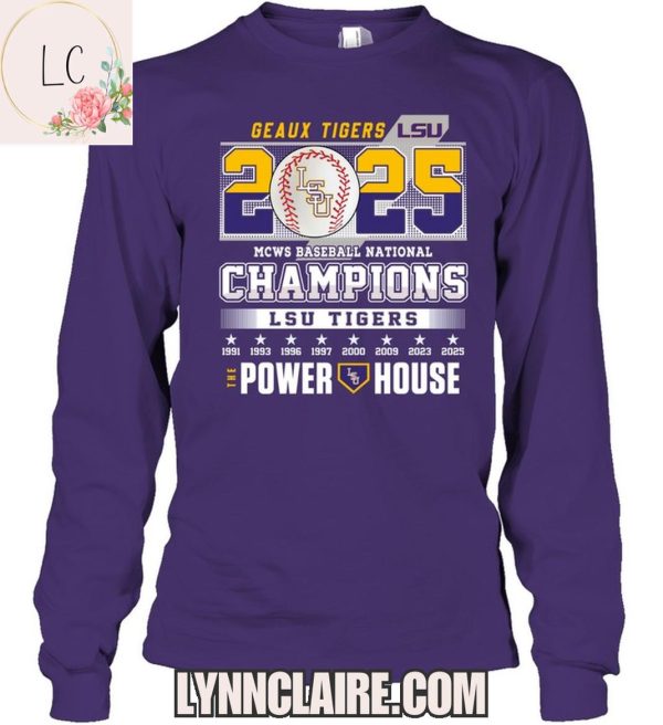 Limited Edition LSU Tigers MCWC Baseball National Champions 2025 2D T-Shirt