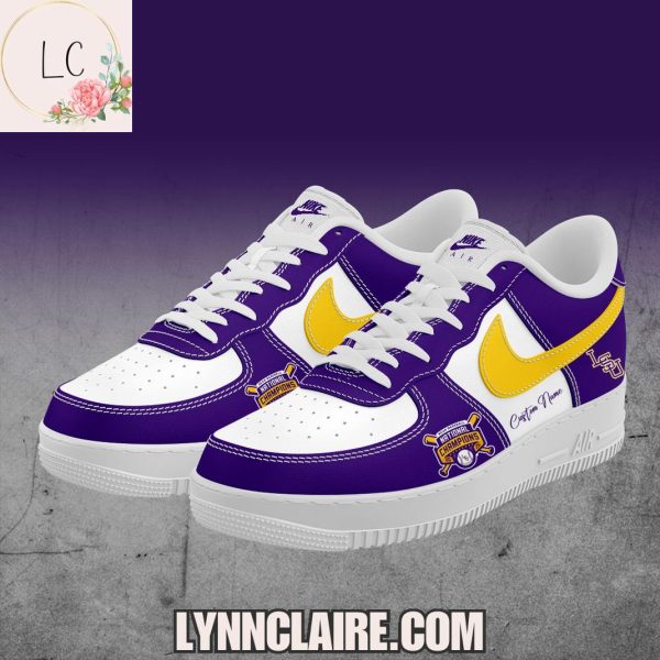 Limited Edition LSU Tigers NCAA Baseball College World Series Champions 2025 AF1 Shoes Custom Name