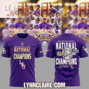 Limited Edition LSU Tigers NCAA College Baseball National Champions 2025 3D T-Shirt
