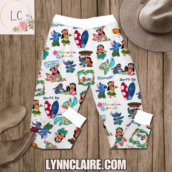 Limited Edition Lilo & Stitch 2025 Hawaiian Punch! Fleece Pajamas Set