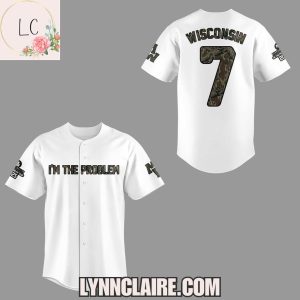 Limited Edition Morgan Wallen x Wisconsin Badgers I’m The Problem Baseball Jersey