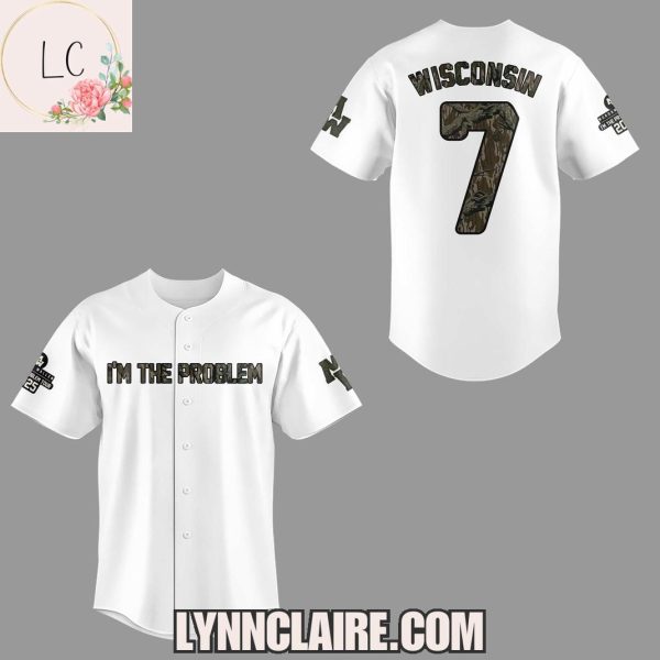 Limited Edition Morgan Wallen x Wisconsin Badgers I’m The Problem Baseball Jersey