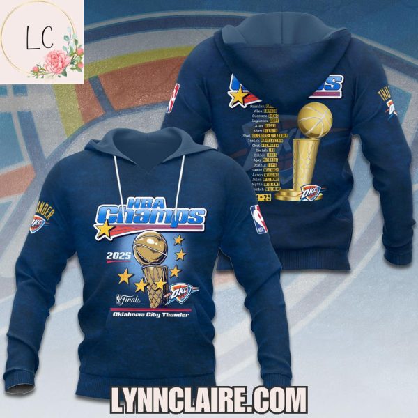 Limited Edition NBA Champs 2025 Finals Oklahoma City Thunder 3D T-Shirt