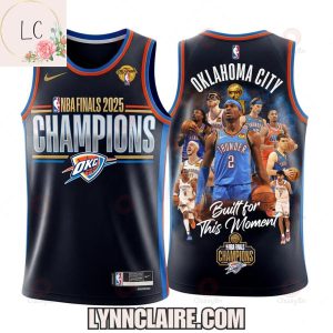 Limited Edition NBA Finals 2025 Champions Oklahoma City Thunder Built For This Moment Basketball Jersey