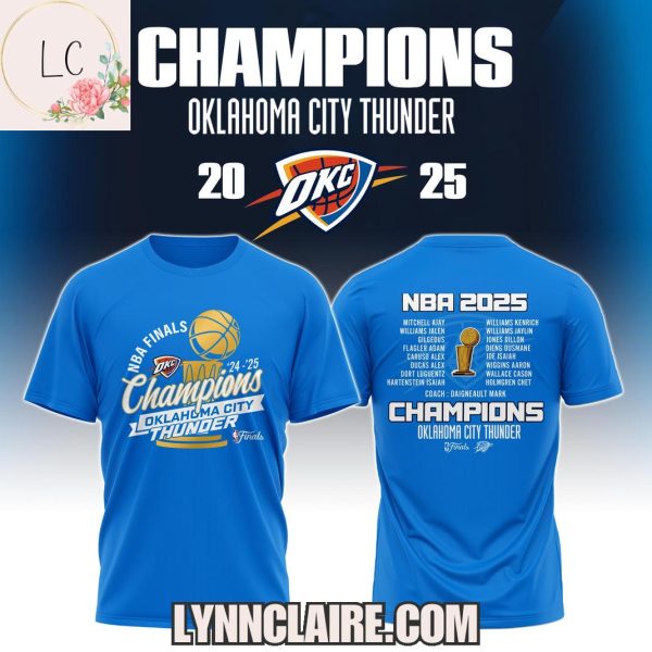Limited Edition NBA Finals Champions Oklahoma City Thunder 2025 Hoodie