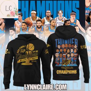 Limited Edition NBA Finals Champions Oklahoma City Thunder 24-25 3D T-Shirt – Black