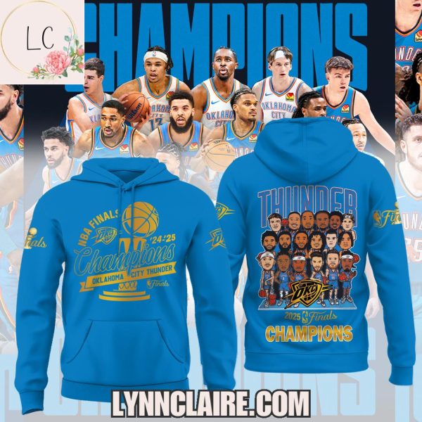 Limited Edition NBA Finals Champions Oklahoma City Thunder 24-25 3D T-Shirt – Navy