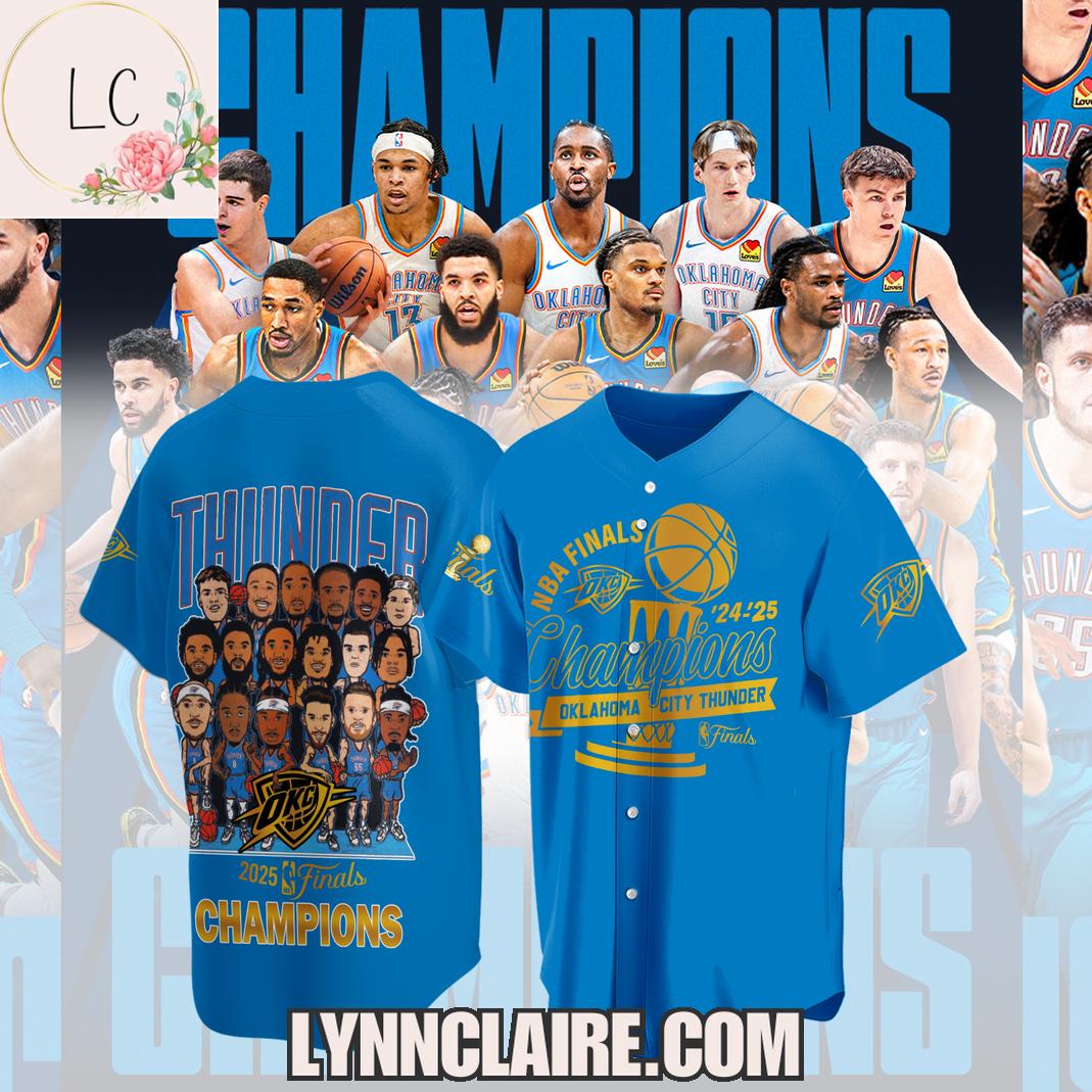 Limited Edition NBA Finals Champions Oklahoma City Thunder 24-25 3D T-Shirt - Navy Limited Edition NBA Finals Champions Oklahoma City Thunder 24-25 3D T-Shirt - Navy
